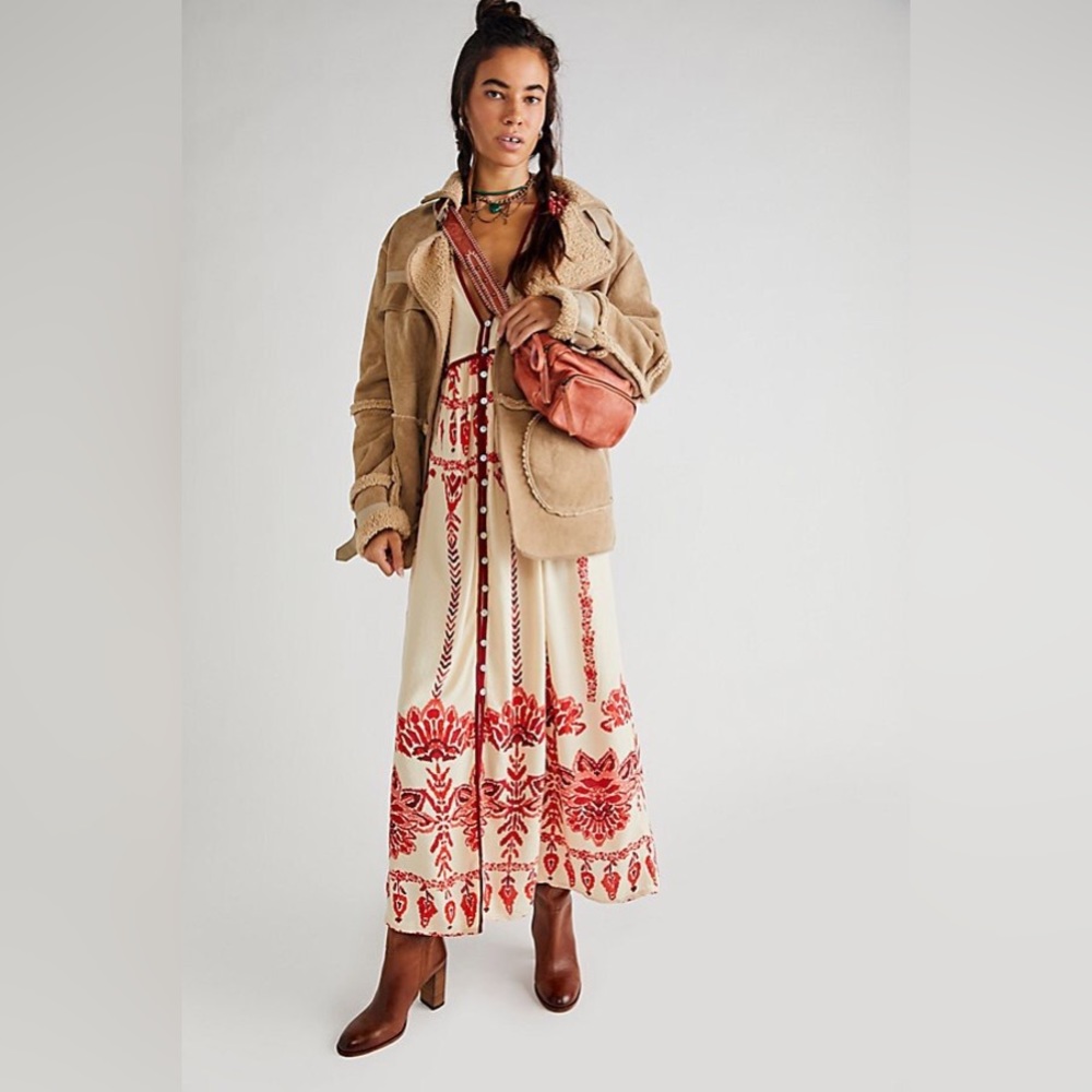 FREE PEOPLE Foley Dress, Tea Combo